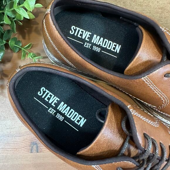Steve Madden Men\'s P-Jansen Cognac Oxfords Shoes Size 10 main image 7